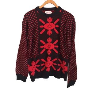 Jamenits Vintage Knit Snowflake Christmas Sweater